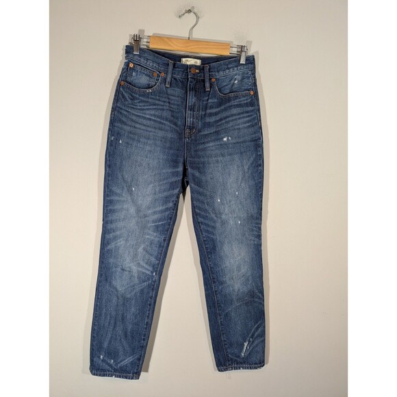 Madewell Women Classic Straight Croston Wash Jeans Sz 27 Streetwear Grunge - Picture 1 of 9